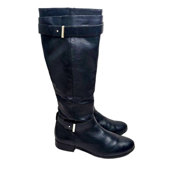 Ann taylor black leather riding boots size 7.5 Brody - Picture 2 of 12
